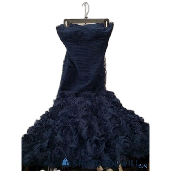 JC Collections Navy Gown - Picture 4 of 11